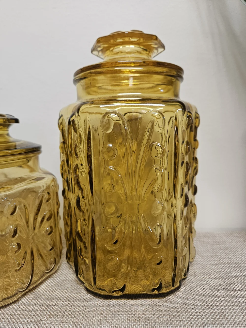 L.E. Smith Imperial Atterbury Scroll Storage Canisters with Lid